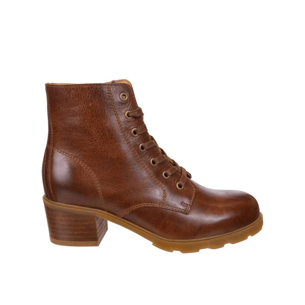 NEW OTBT women's arc heeled ankle boots in brown leather